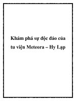 Khám phá sự độc đáo của tu viện Meteora – Hy Lạp doc