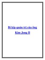 Bí kíp quản trị của ông Kim Jong Il doc
