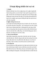 5 hoạt động khiến bé vui vẻ ppt