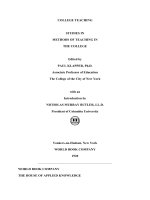 COLLEGE TEACHING STUDIES IN METHODS OF TEACHING IN THE COLLEGE pot