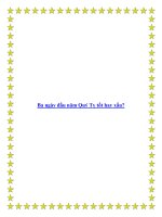 Ba ngày đầu năm Quý Tỵ tốt hay xấu? potx