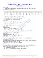 ĐỀ KIỂM TRA CHẤT LƯỢNG HỌC KÌ II MÔN TOÁN LỚP 7 ĐỀ 3 pdf