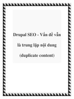 Drupal SEO - Vấn đề vẫn là trung lặp nội dung docx