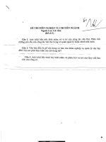 Đề thi trắc nghiệm môn nghiệp vụ chuyên ngành lưu trữ viên ppt