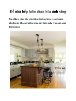 Để nhà bếp luôn chan hòa ánh sáng ppt