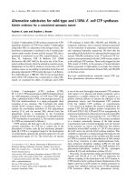 Báo cáo khoa học: Alternative substrates for wild-type and L109A E. coli CTP synthases Kinetic evidence for a constricted ammonia tunnel doc