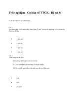 Trắc nghiệm - Cơ bản về thị trường chứng khoán - Đề số 34 pptx