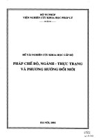 Pháp chế bộ, ngành-thực trạng và phương hướng đổi mới potx