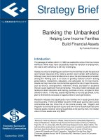 Banking the Unbanked Helping Low-Income Families Build Financial Assets pptx