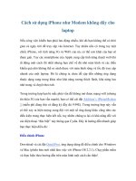 Cách sử dụng iPhone như Modem không dây cho laptop pot