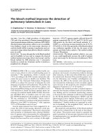 The bleach method improves the detection of pulmonary tuberculosis in Laos ppt