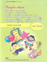 Tuyển chọn trò chơi, bài hát theo chủ đề trẻ 5, 6 tuổi ppt