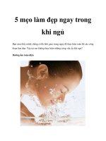 5 mẹo làm đẹp ngay trong khi ngủ ppt