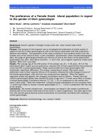 The preference of a Female Greek island population in regard to the gender of their gynecologist pdf