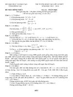 ĐỀ THI TUYỂN SINH VÀO LỚP 10 THPT NĂM HỌC 2013 – 2014 - SỞ GIÁO DỤC VÀ ĐÀO TẠO TỈNH ĐỒNG NAI doc