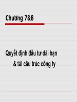 Quyết định đầu tư dài hạn & tái cấu trúc công ty pot