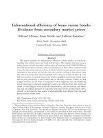 Informational eﬃciency of loans versus bonds: Evidence from secondary market prices potx