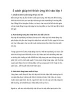 5 cách giúp trẻ thích ứng khi vào lớp 1 pdf