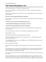 The French Revolution, Volume 1. pot