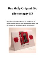 Bưu thiếp Origami độc đáo cho ngày 8/3 pdf