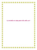 Lý do khiến trẻ chậm phát triển chiều cao?. pdf