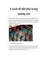 6 cách để đột phá trong quảng cáo potx