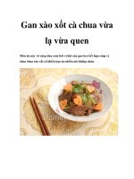 Gan xào xốt cà chua vừa lạ vừa quen ppt