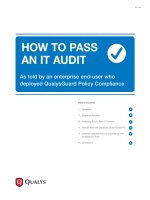 HOW TO PASS AN IT AUDIT: As told by an enterprise end-user who deployed QualysGuard Policy Compliance pot