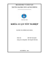 Quản lý rủi ro tín dụng tại ngân hàng thương mại cổ phần công thương việt nam – chi nhánh đồ sơn