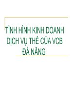 TÌNH HÌNH KINH DOANH DỊCH VỤ THẺ CỦA VCB ĐÀ NẴNG docx