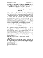 NGHIÊN CỨU KHẢ NĂNG ỨNG DỤNG HỆ THỐNG PHÂN LOẠI TIỀM NĂNG ĐỘ PHÌ FCC TRONG ĐÁNH GIÁ ĐỘ PHÌ NHIÊU ĐẤT TRỒNG LÚA TỈNH TRÀ VINH TỶ LỆ 1/100.000 docx