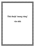 Thủ thuật ''''mang rừng'''' vào nhà pdf