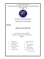 kiểm toán vốn bằng tiền