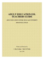 ADULT EDUCATION (ESL TEACHERS GUIDE)