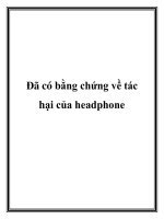 Đã có bằng chứng về tác hại của headphone pot
