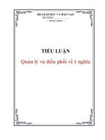 TIỂU LUẬN: Quản lý và điều phối về ý nghĩa pdf