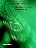 lập trình sharepoint -A SharePoint Developer Introduction – C#  