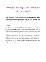 Những thói quen gây ảnh hưởng đến sức khỏe cơ thể doc