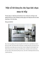 Một số lời khuyên cho bạn khi chọn mua tủ bếp potx