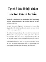 Tự chế dầu lô hội chăm sóc tóc khô và hư tổn ppt