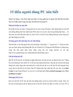 15 điều người dùng PC nên biết ppt