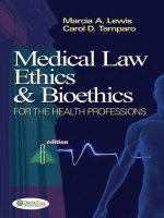 Medical Law, Ethics, & Bioethics FOR THE HEALTH PROFESSIONS 6edition doc