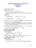 Đề thi thử đại học 2013 Môn Toán khối B Đề 46 ppt