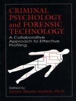 CRIMINAL PSYCHOLOGY and FORENSIC TECHNOLOGY: A Collaborative Approach to Effective Profiling pdf
