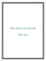 Mẹo dùng kem giữ ẩm hiệu quả potx