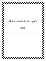 Giảm béo dành cho người lười pptx