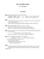 bài tập điều kiện môn hoá học pptx