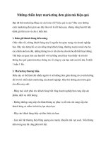 Những chiến lược marketing đơn giản mà hiệu quả pptx