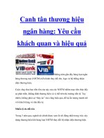 Canh tân thương hiệu ngân hàng: Yêu cầu khách quan và hiệu quả docx