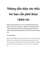 Những dấu hiệu cho thấy tóc bạn cần phải được chăm sóc potx